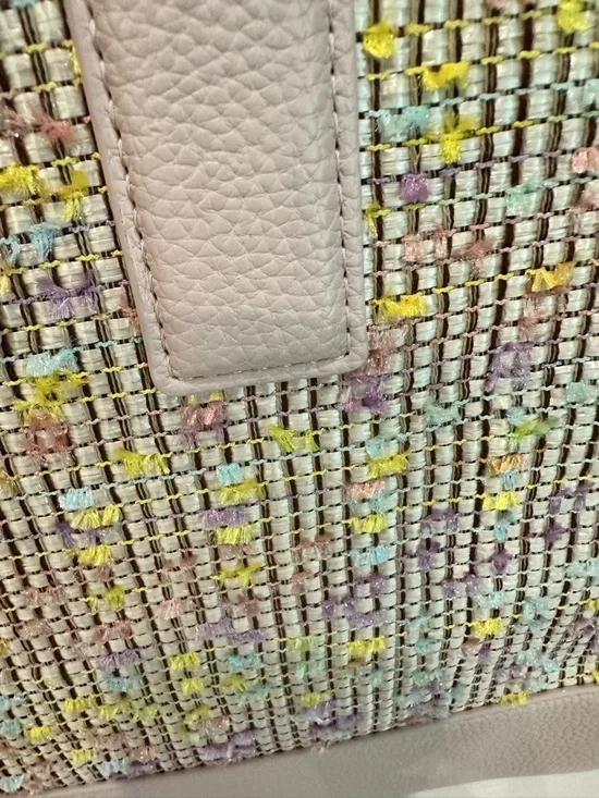 Kurt Geiger Pink Pastel Raffia Large Shopper Bag Tote - Picture 7 of 12